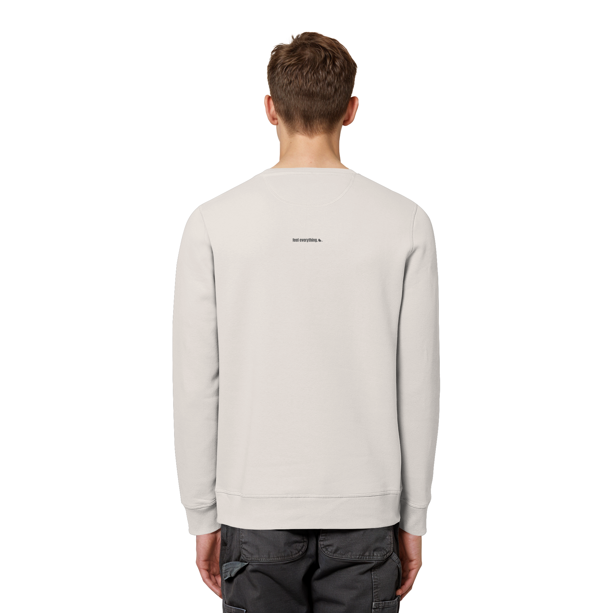 |   quiet depth. / feel everything.   |   Minimalist Statement Sweater   |   Unisex