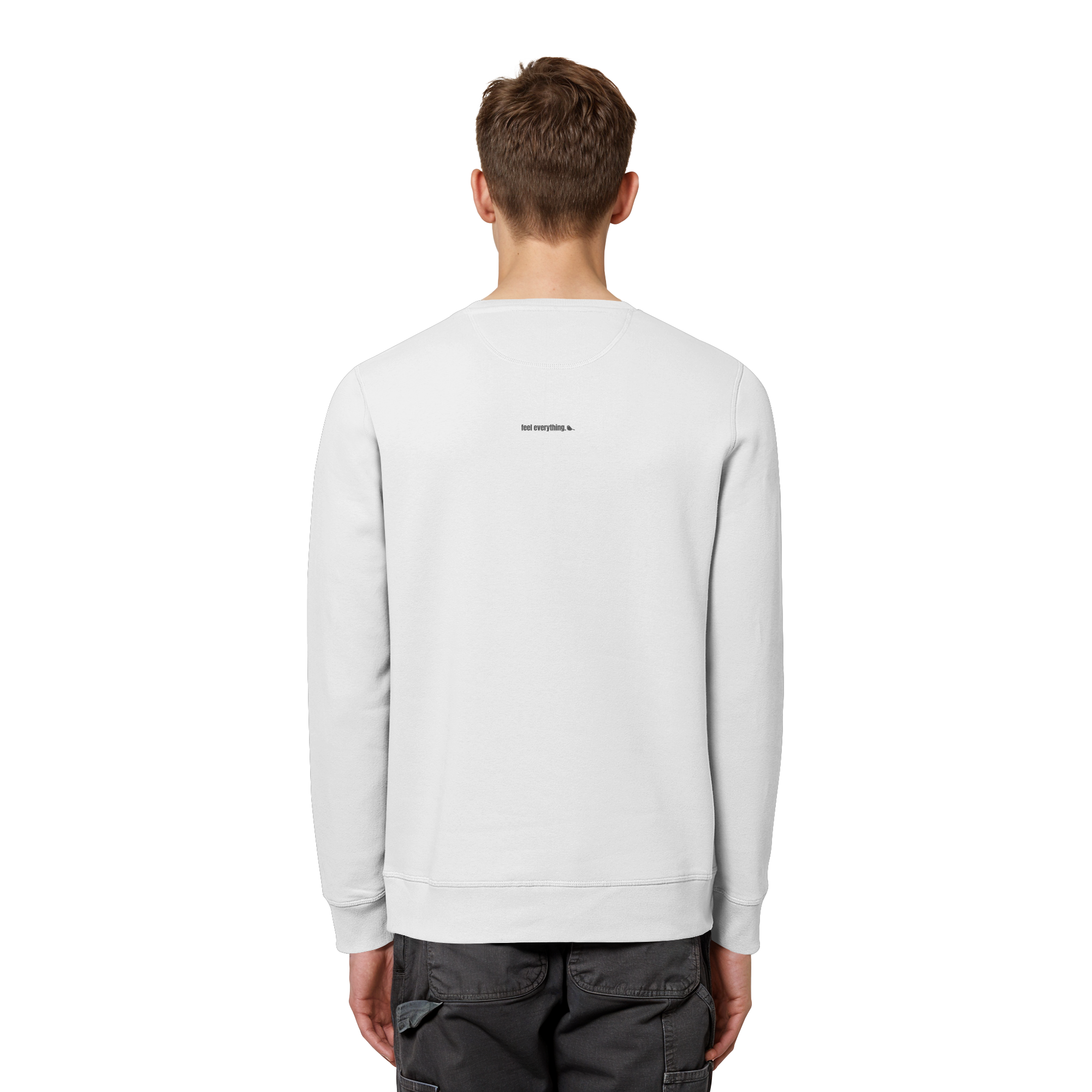 |   quiet depth. / feel everything.   |   Minimalist Statement Sweater   |   Unisex