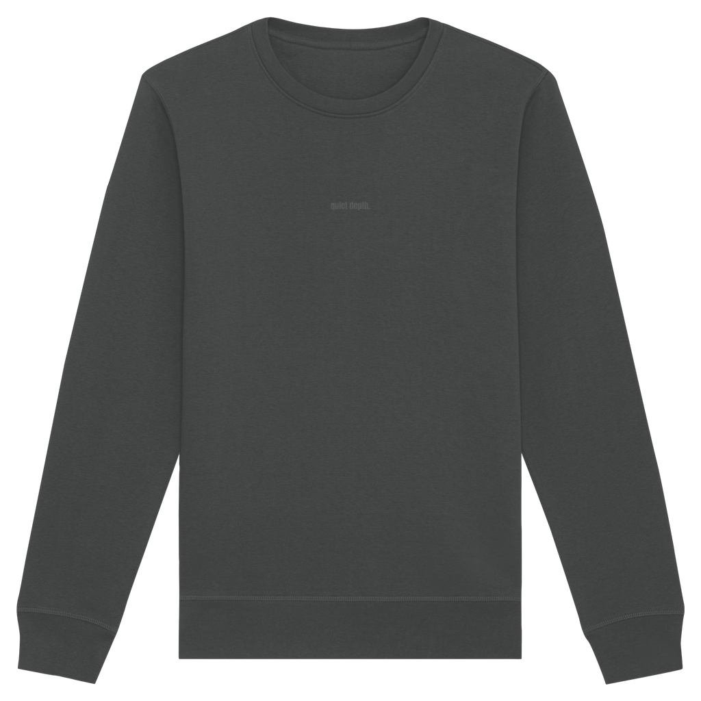|   quiet depth. / feel everything.   |   Minimalist Statement Sweater   |   Unisex