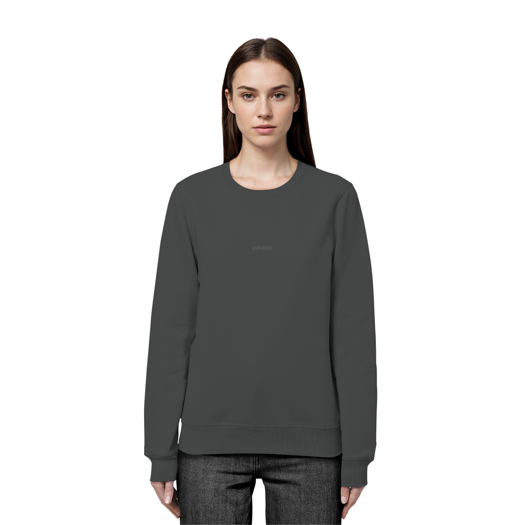 |   quiet depth. / feel everything.   |   Minimalist Statement Sweater   |   Unisex