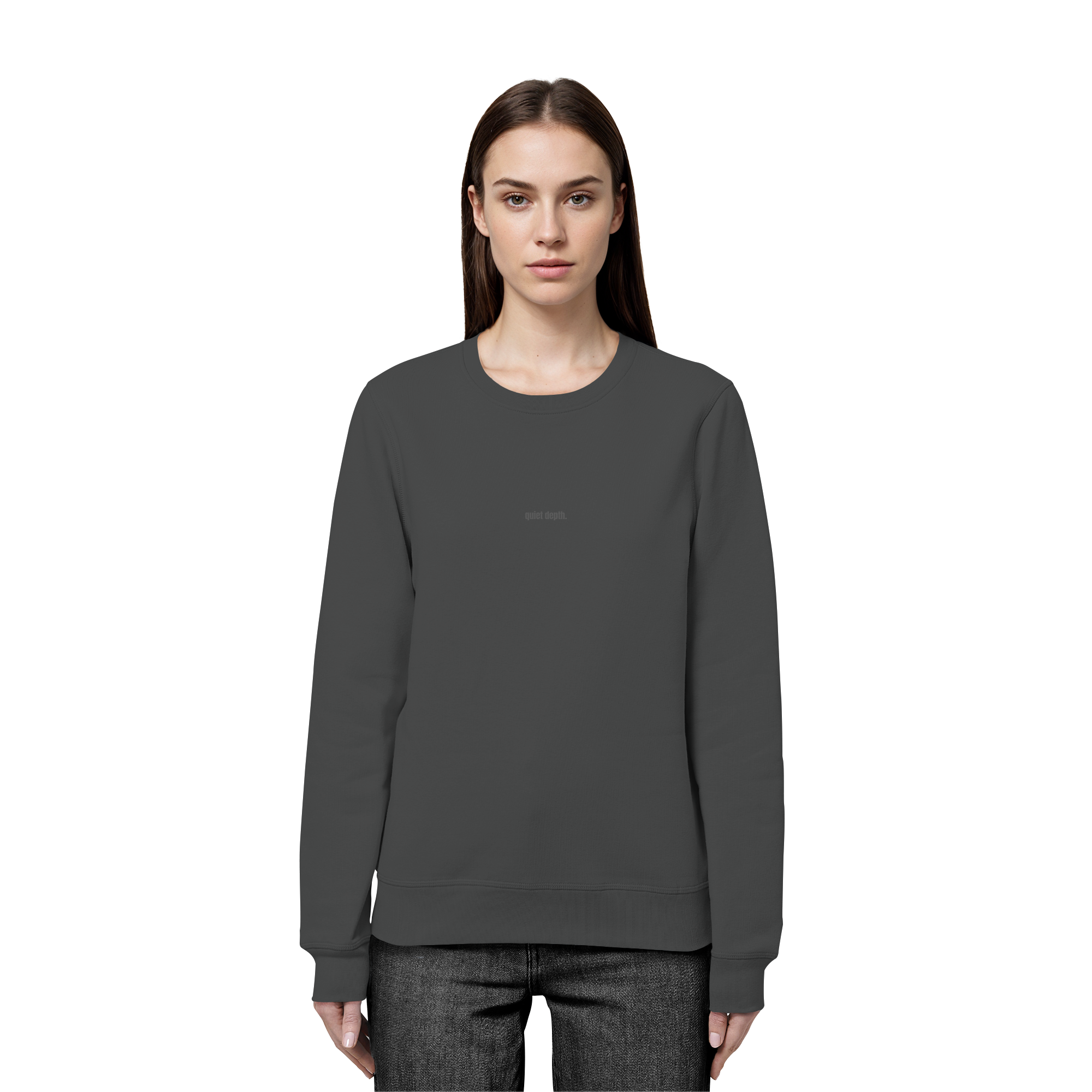 |   quiet depth. / feel everything.   |   Minimalist Statement Sweater   |   Unisex