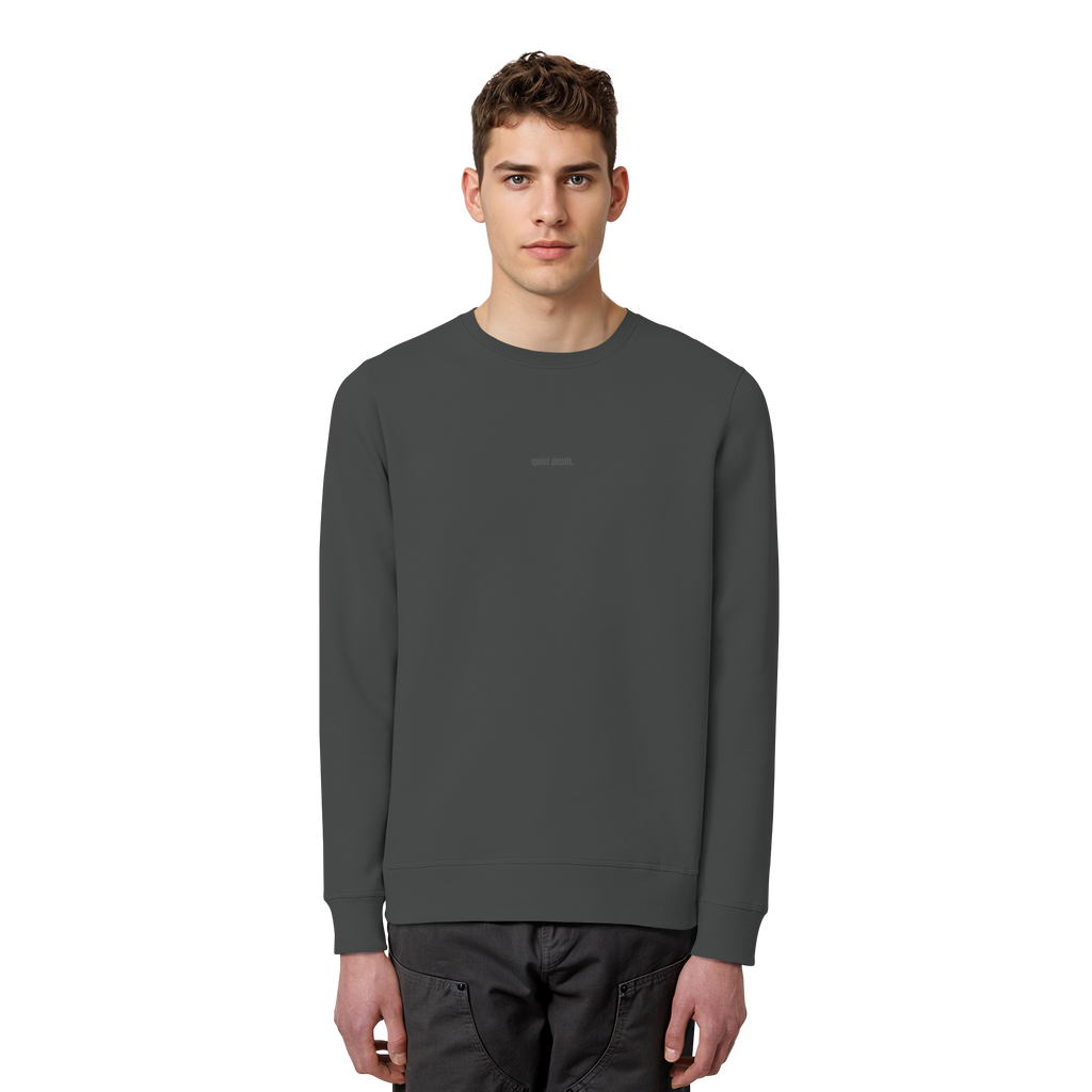 |   quiet depth. / feel everything.   |   Minimalist Statement Sweater   |   Unisex