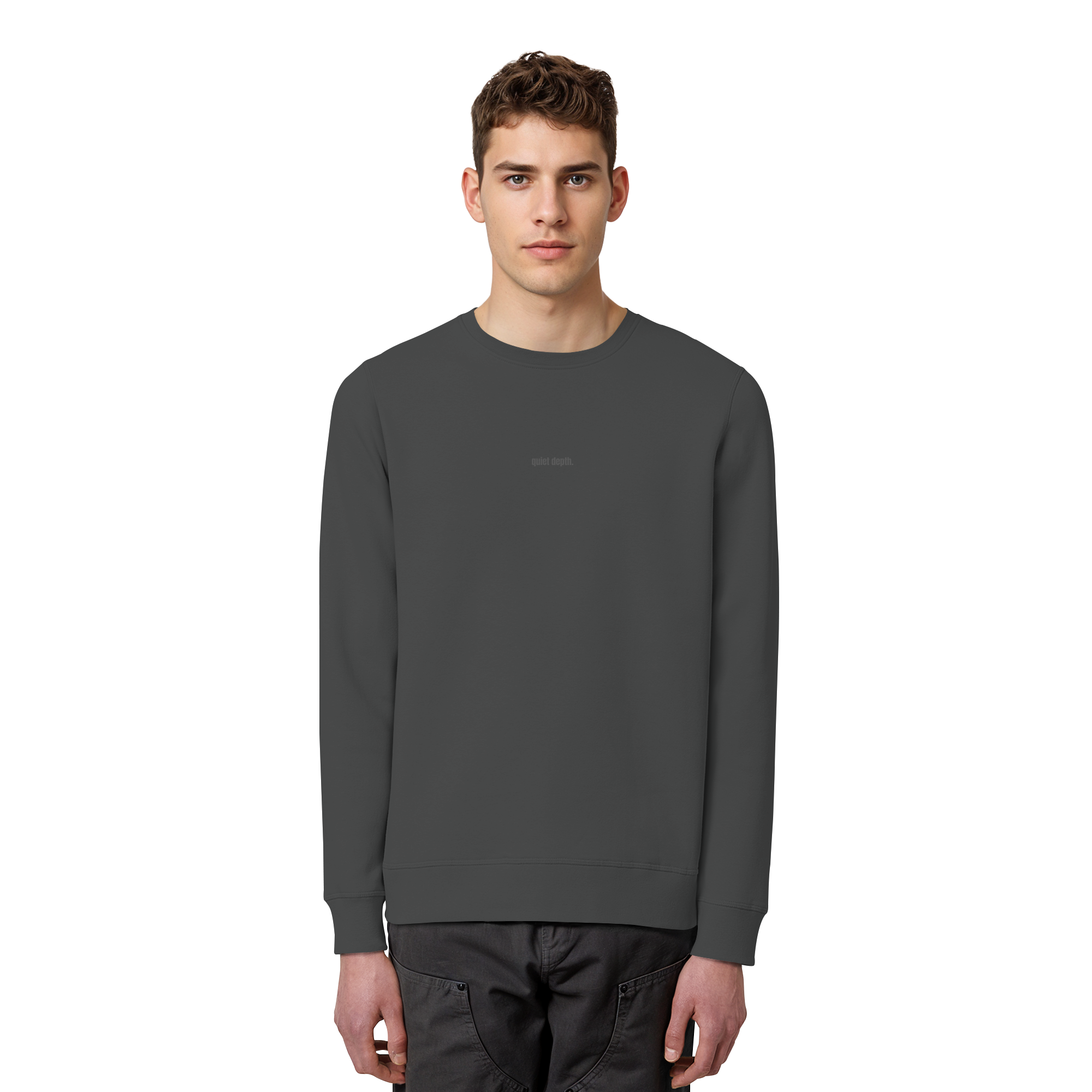 |   quiet depth. / feel everything.   |   Minimalist Statement Sweater   |   Unisex
