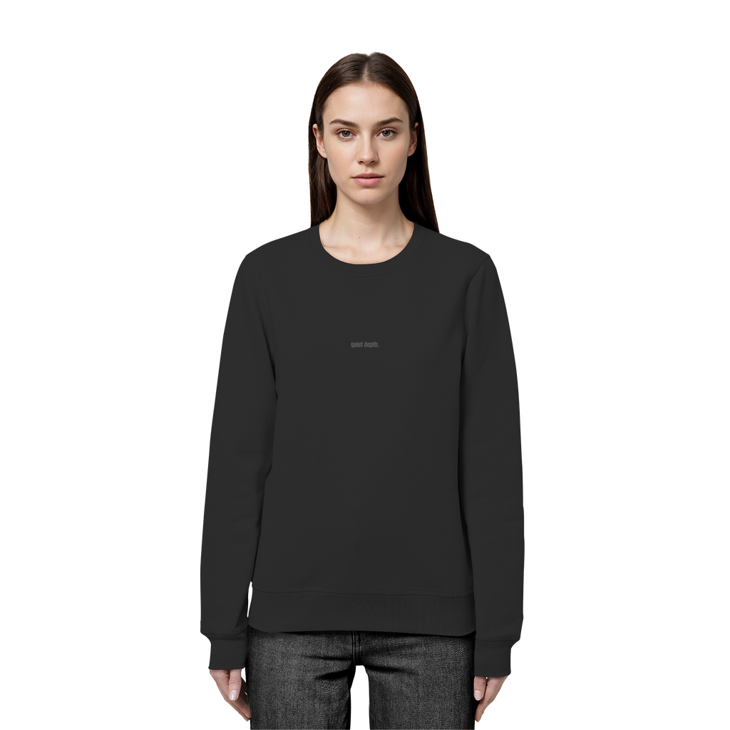 |   quiet depth. / feel everything.   |   Minimalist Statement Sweater   |   Unisex