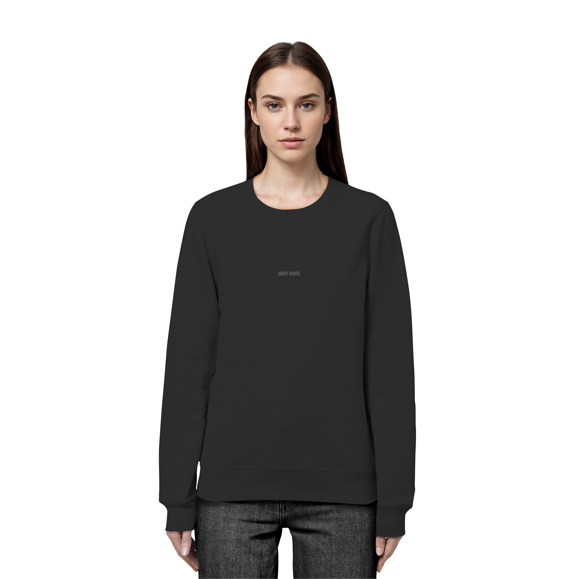 |   quiet depth. / feel everything.   |   Minimalist Statement Sweater   |   Unisex