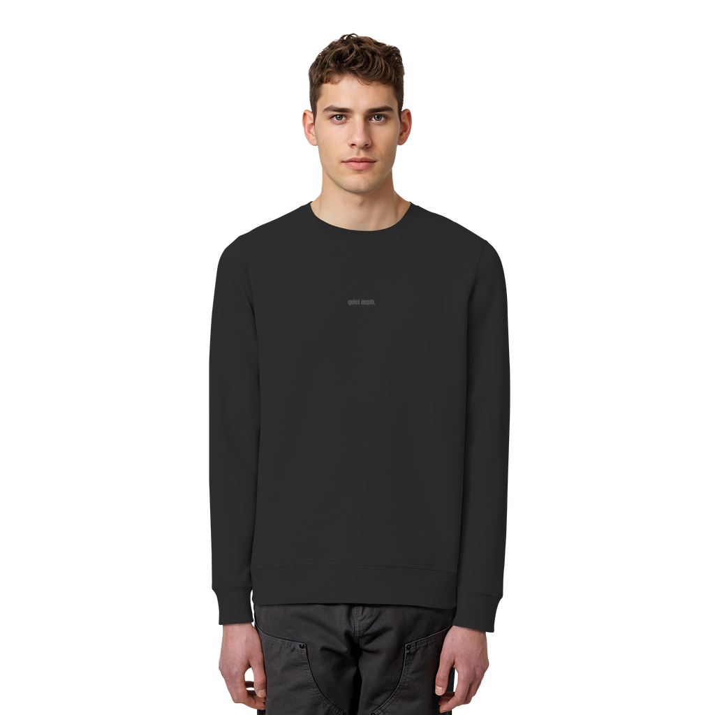 |   quiet depth. / feel everything.   |   Minimalist Statement Sweater   |   Unisex