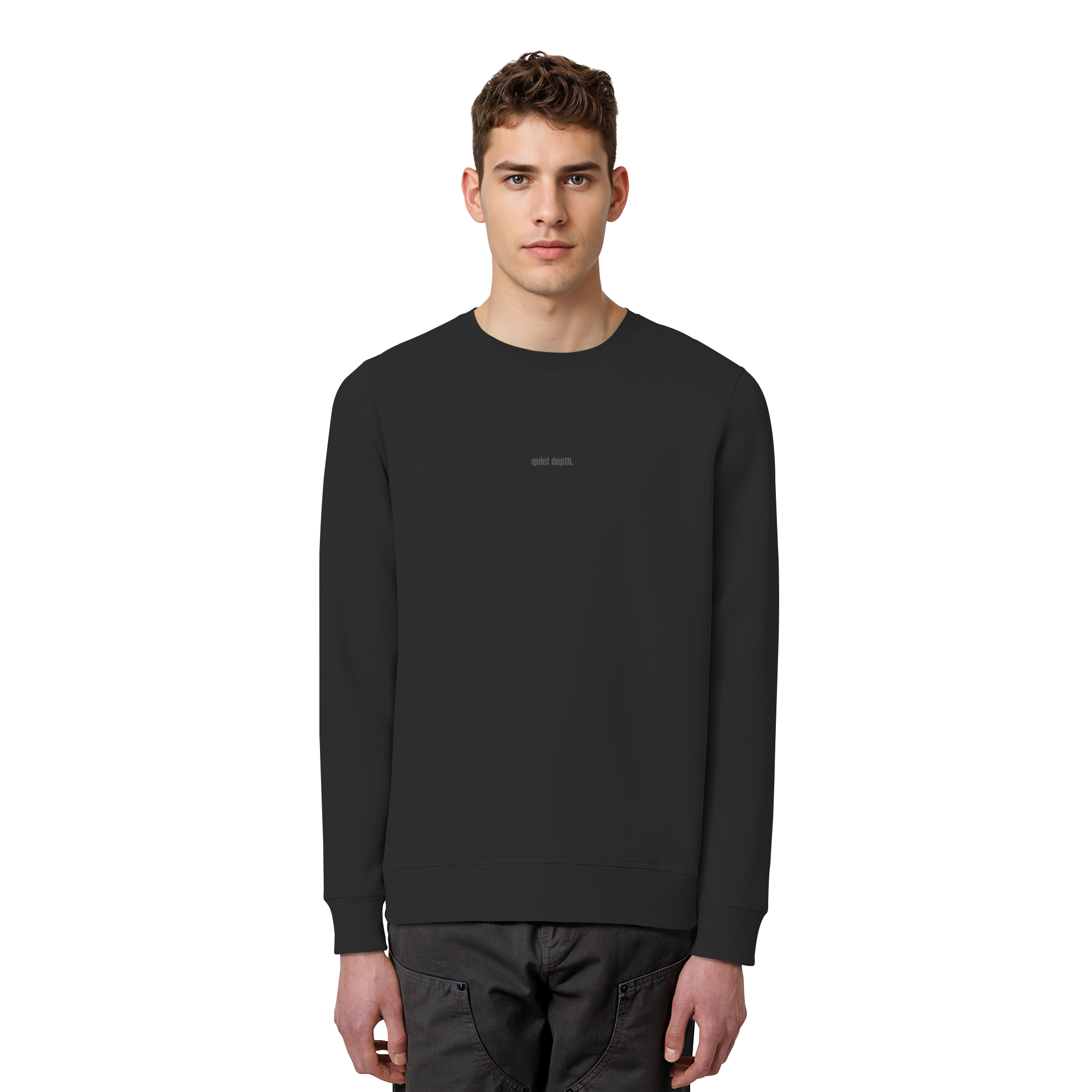 |   quiet depth. / feel everything.   |   Minimalist Statement Sweater   |   Unisex