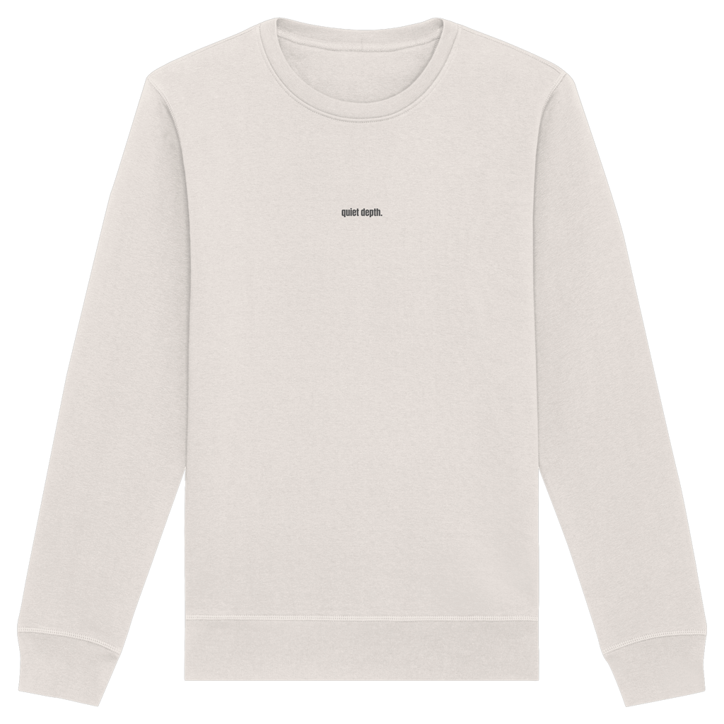 |   quiet depth. / feel everything.   |   Minimalist Statement Sweater   |   Unisex