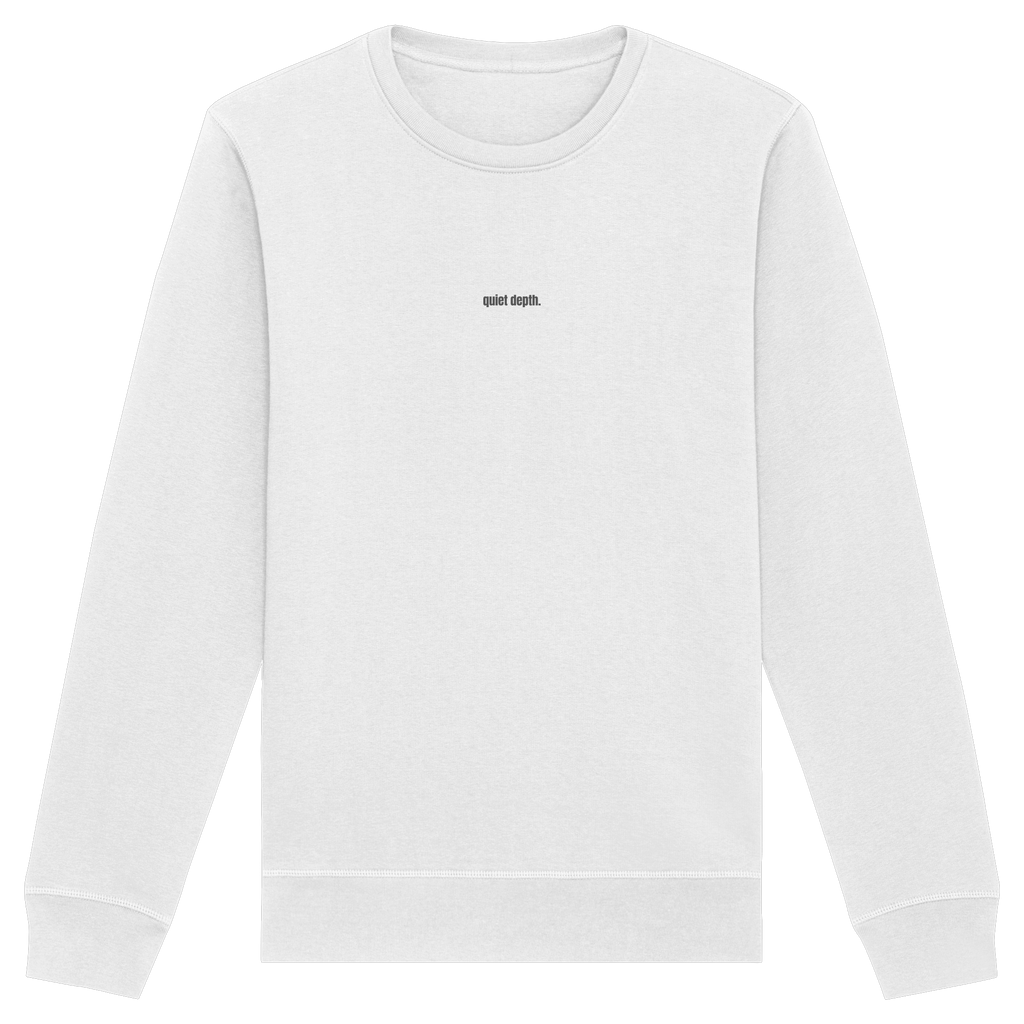 |   quiet depth. / feel everything.   |   Minimalist Statement Sweater   |   Unisex