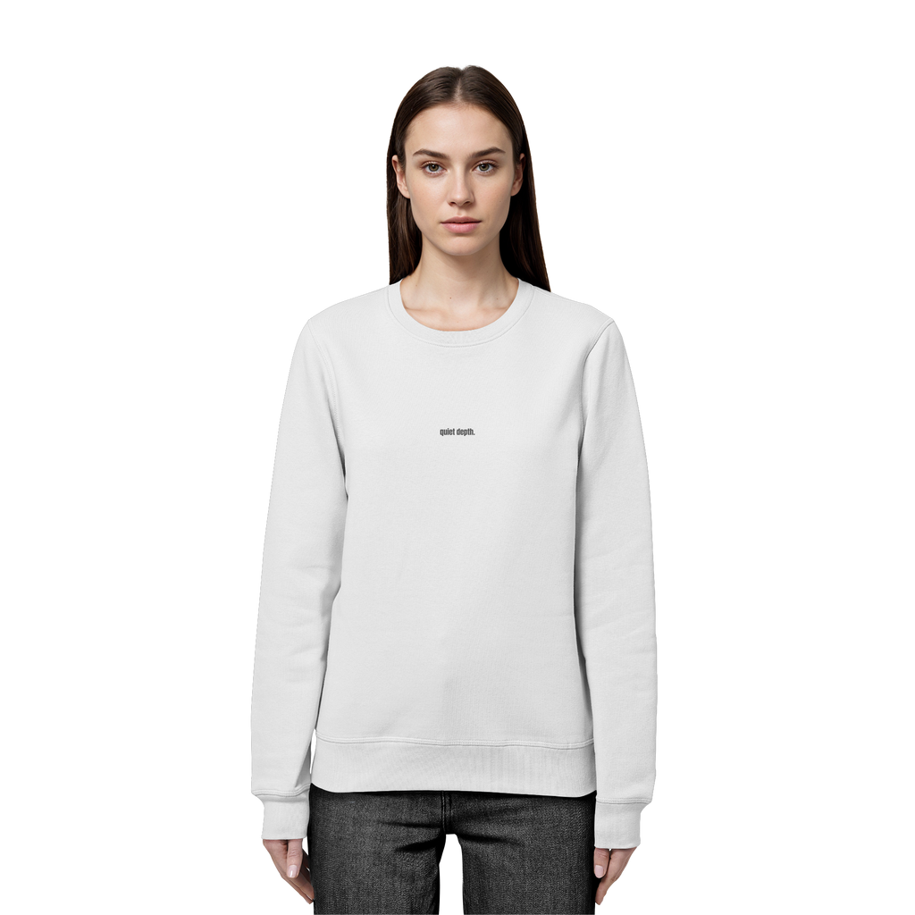 |   quiet depth. / feel everything.   |   Minimalist Statement Sweater   |   Unisex
