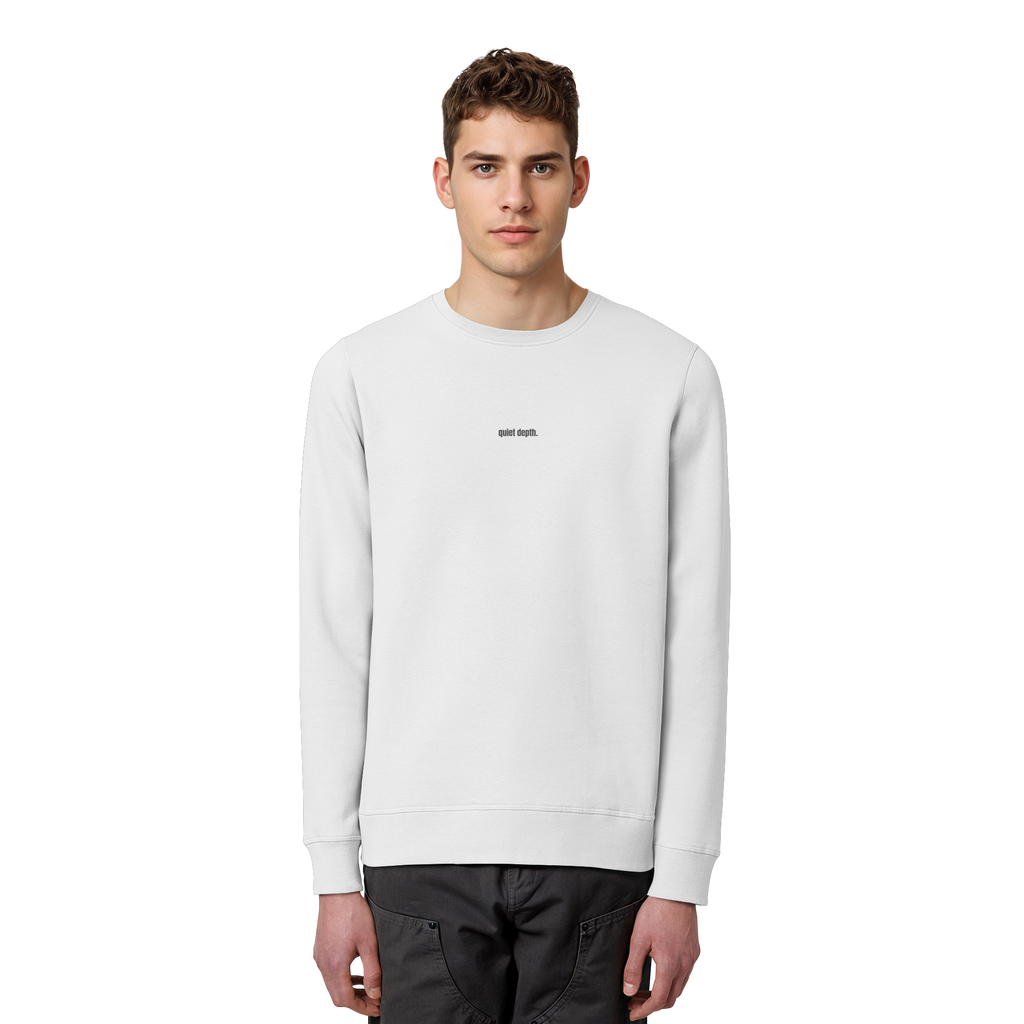 |   quiet depth. / feel everything.   |   Minimalist Statement Sweater   |   Unisex