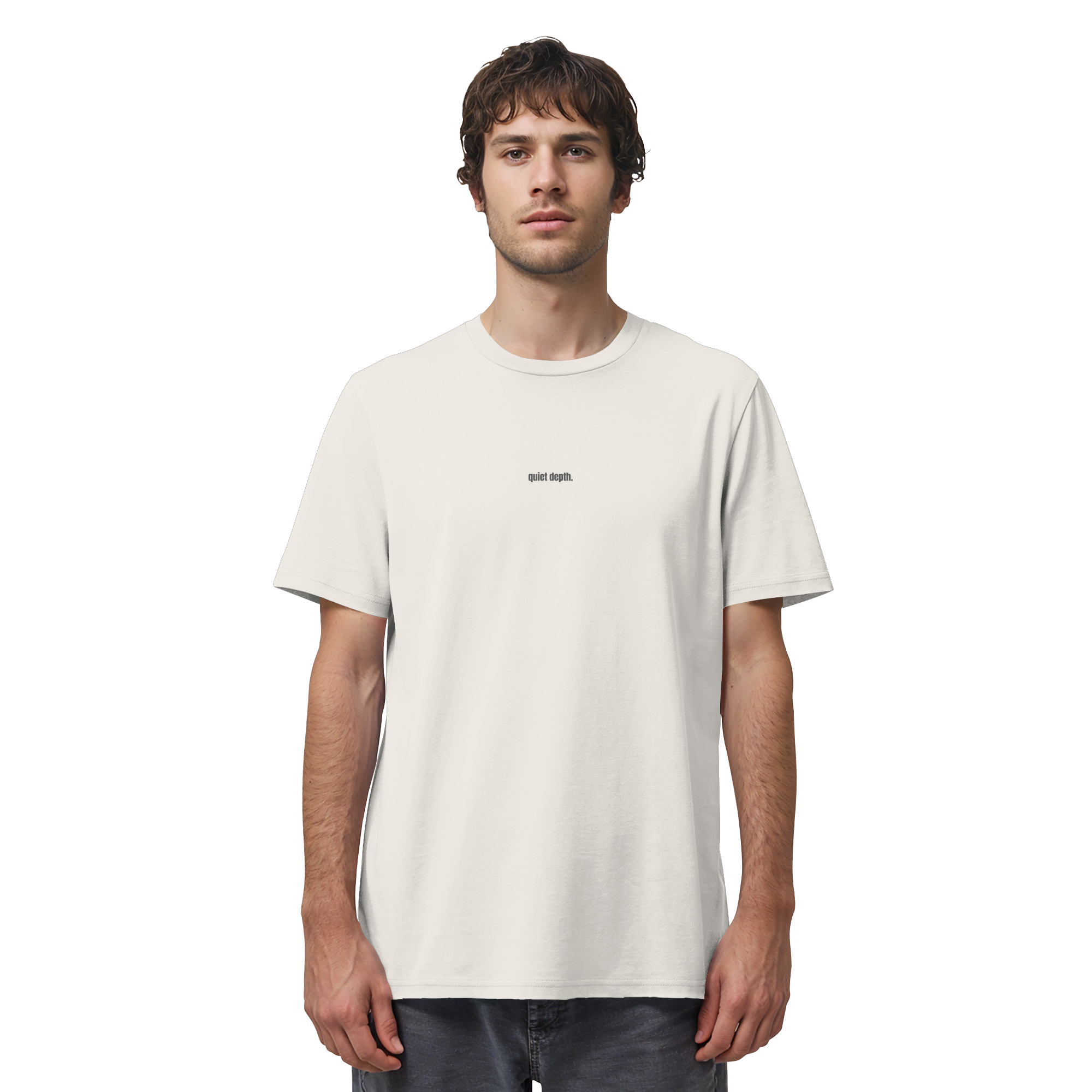 |   quiet depth. / feel everything.   |   Minimalist Statement Shirt   |   Unisex
