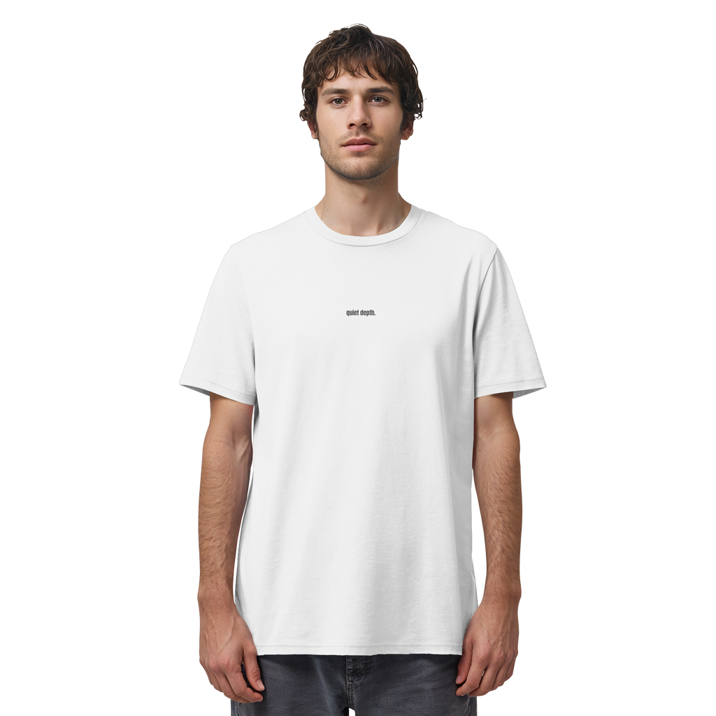 |   quiet depth. / feel everything.   |   Minimalist Statement Shirt   |   Unisex