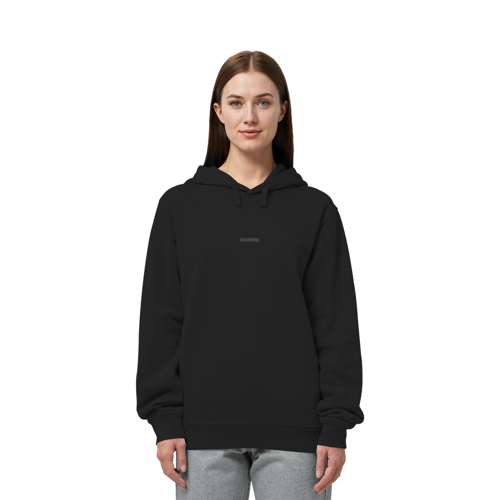 | becoming. / take your time. | Minimalist Statement Hoodie  | Unisex