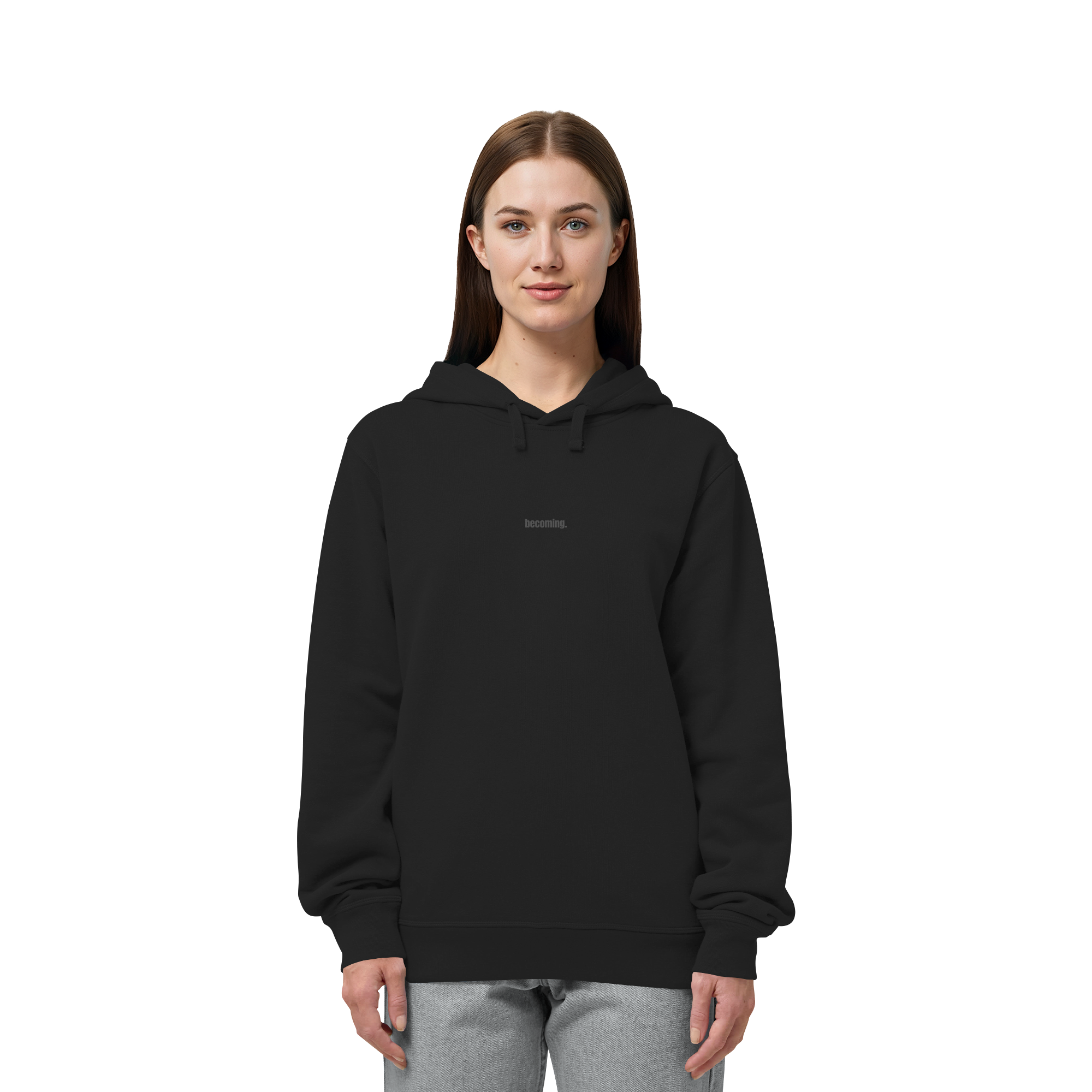 | becoming. / take your time. | Minimalist Statement Hoodie  | Unisex