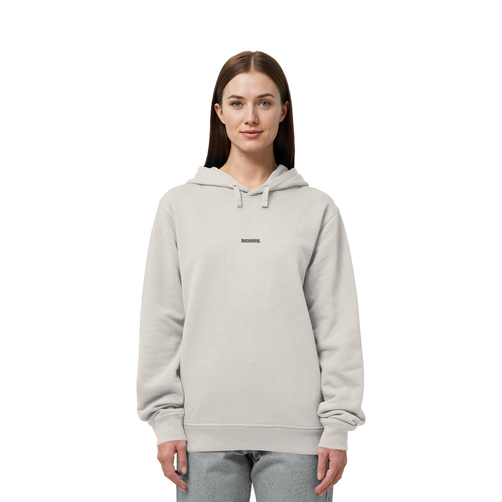 | becoming. / take your time. | Minimalist Statement Hoodie  | Unisex