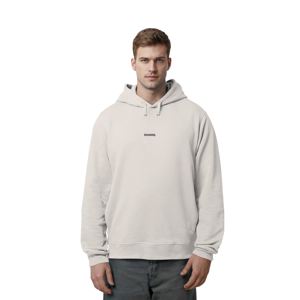 | becoming. / take your time. | Minimalist Statement Hoodie  | Unisex