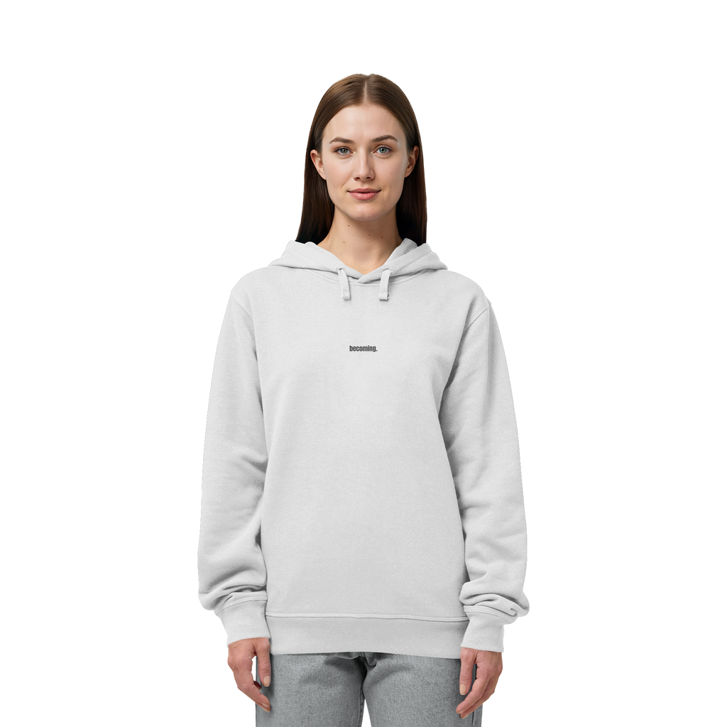| becoming. / take your time. | Minimalist Statement Hoodie  | Unisex