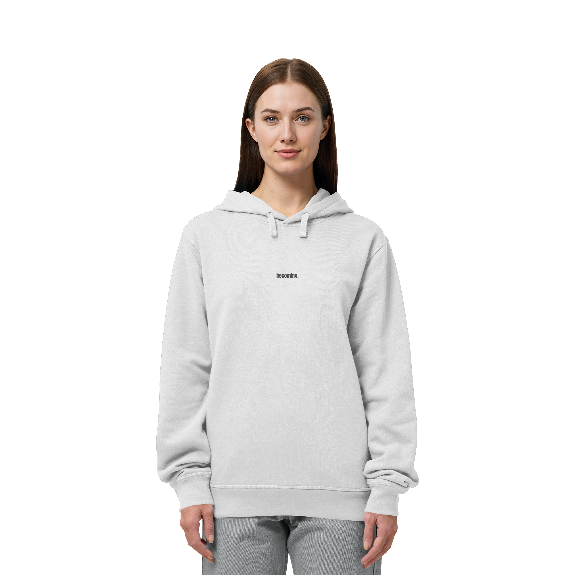 | becoming. / take your time. | Minimalist Statement Hoodie  | Unisex