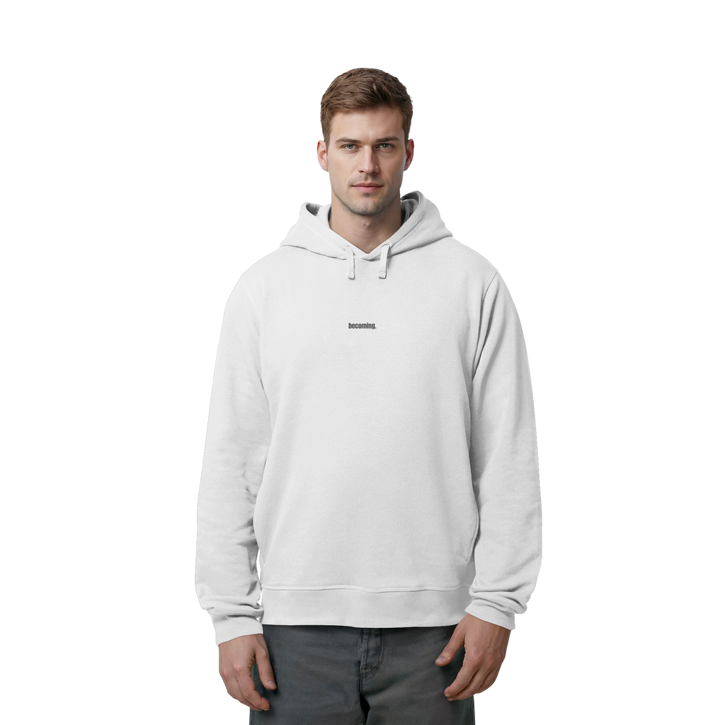 | becoming. / take your time. | Minimalist Statement Hoodie  | Unisex