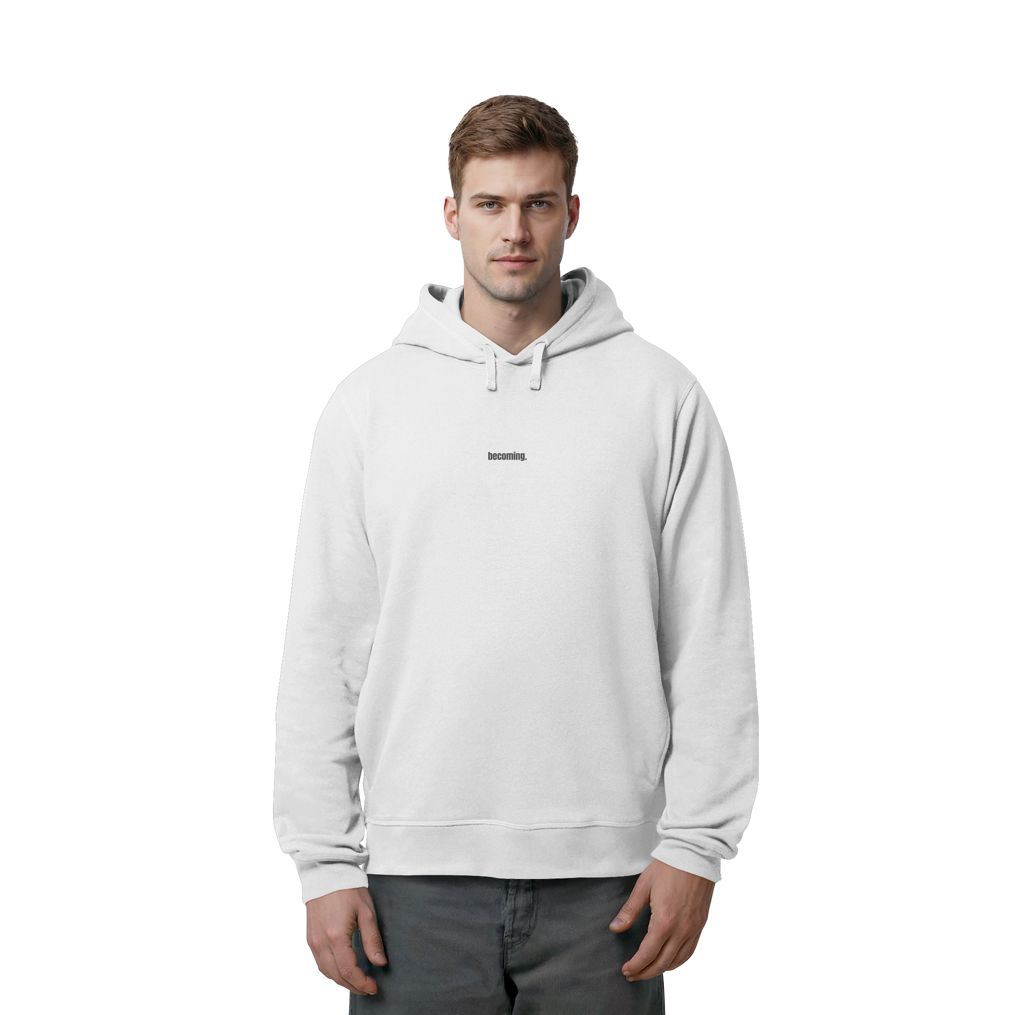 | becoming. / take your time. | Minimalist Statement Hoodie  | Unisex
