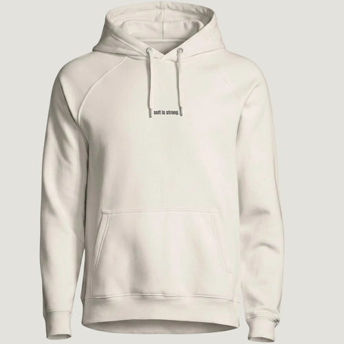 Bio Sweatshirt „Soft is Strong“ Unisex Frontansicht